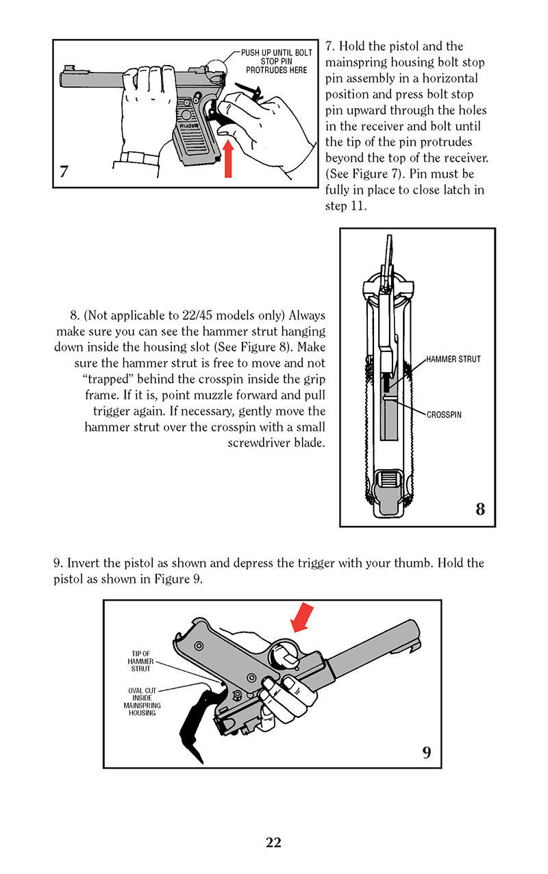 Ruger Mk II manual, page 21